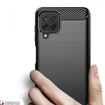 Carbon guminis dėklas - juodas (Samsung A22/A22 4G/M32) Carbon guminis dėklas - juodas (Samsung A22/A22 4G/M32)